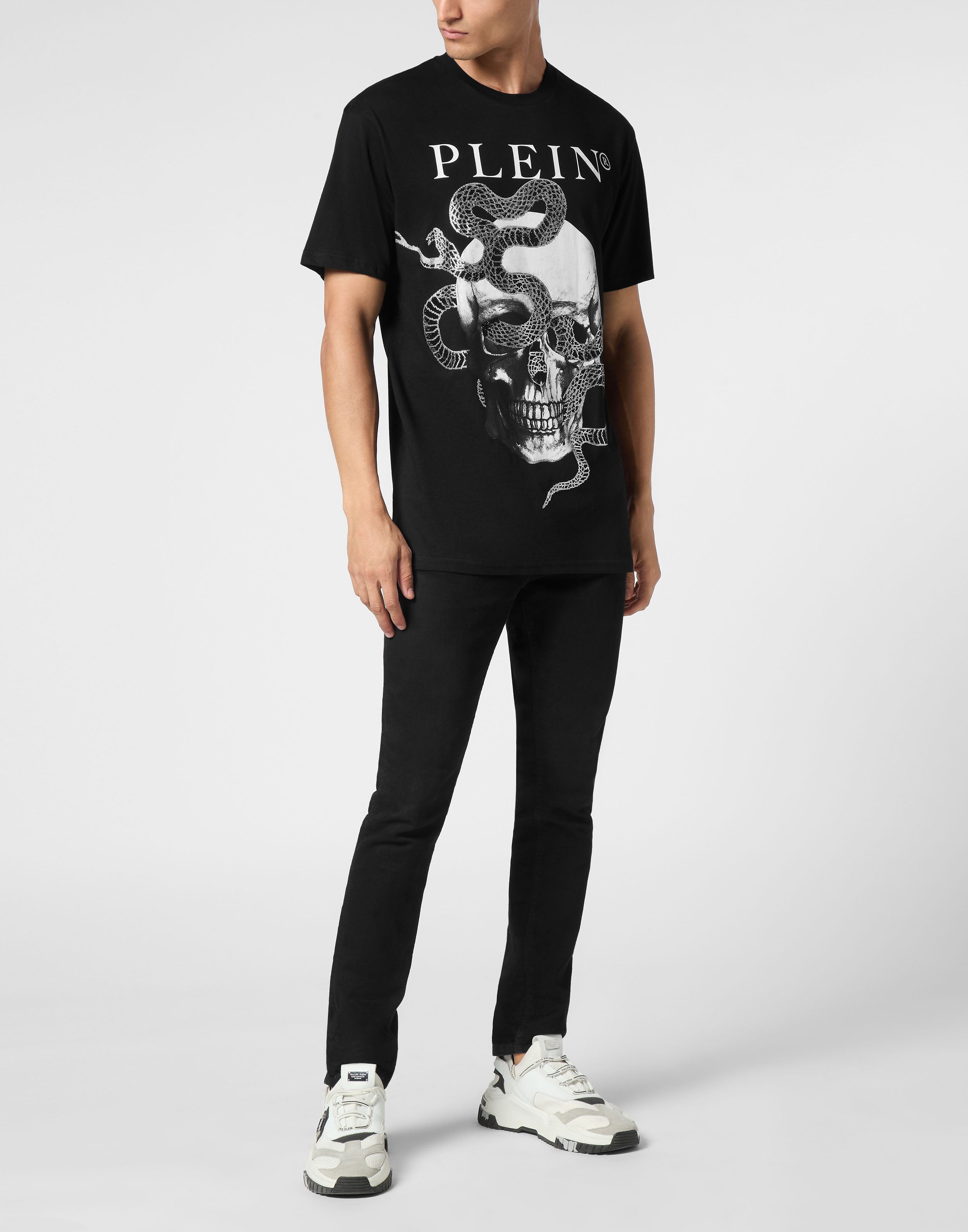 PHILIPP PLEIN - T-shirt Round Neck SS Stones Snake