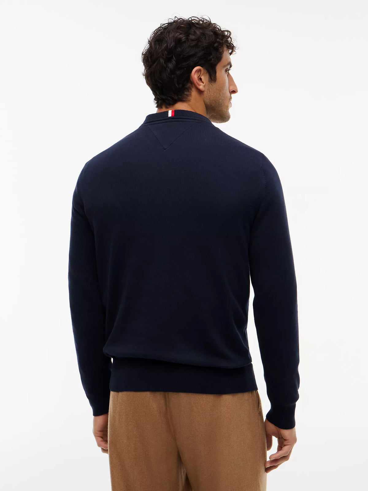 Tommy Hilfiger - Solid Logo V-Neck Sweater