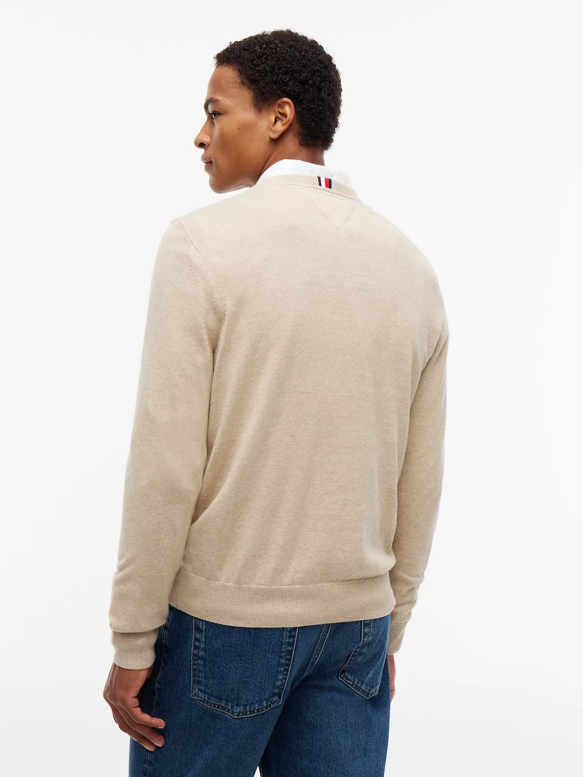 Tommy Hilfiger - Solid Logo V-Neck Sweater