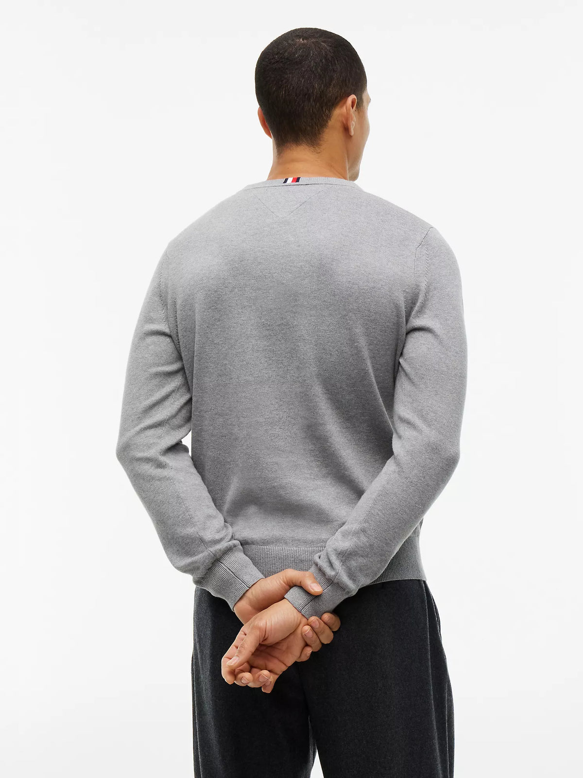 Tommy Hilfiger - Solid Logo V-Neck Sweater