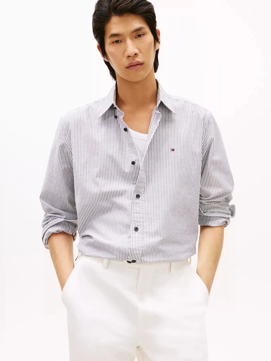 Tommy Hilfiger - Regular Fit Stripe Stretch Oxford Shirt - Brandatak Store
