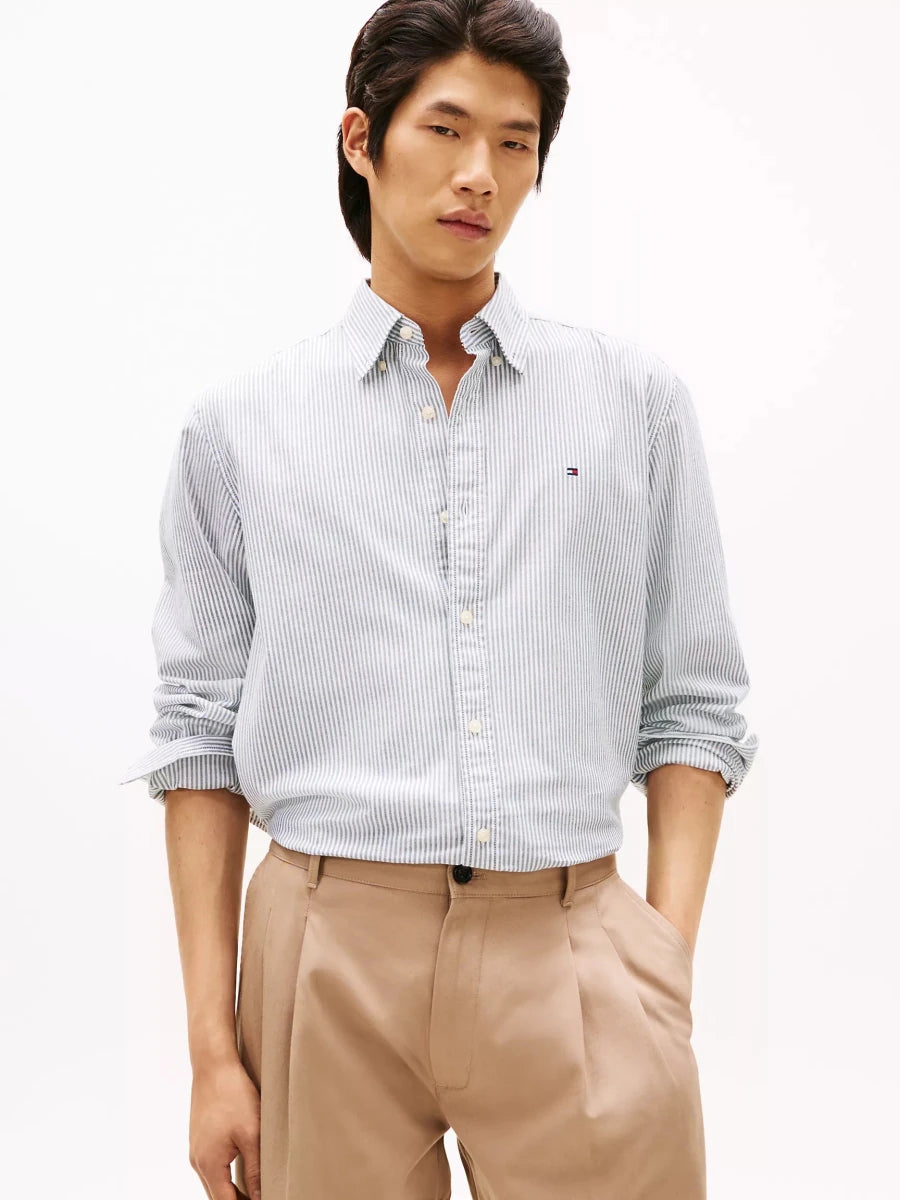 Tommy Hilfiger - Regular Fit Stripe Stretch Oxford Shirt - Brandatak Store
