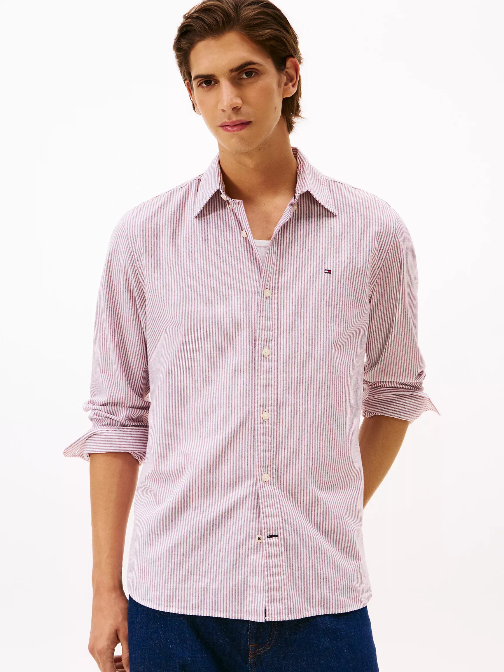 Tommy Hilfiger - Regular Fit Stripe Stretch Oxford Shirt