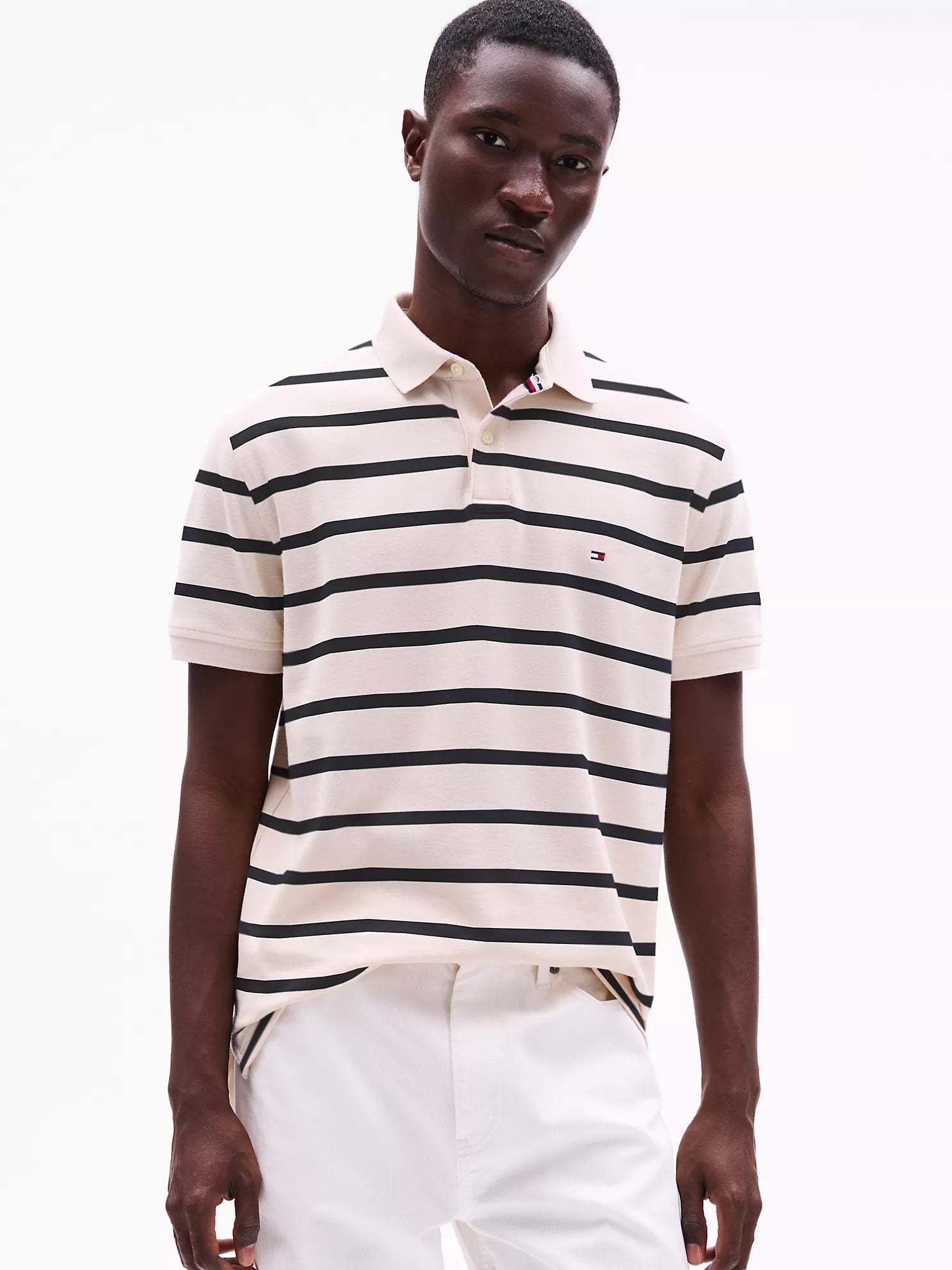 Regular Fit Stripe Wicking Polo