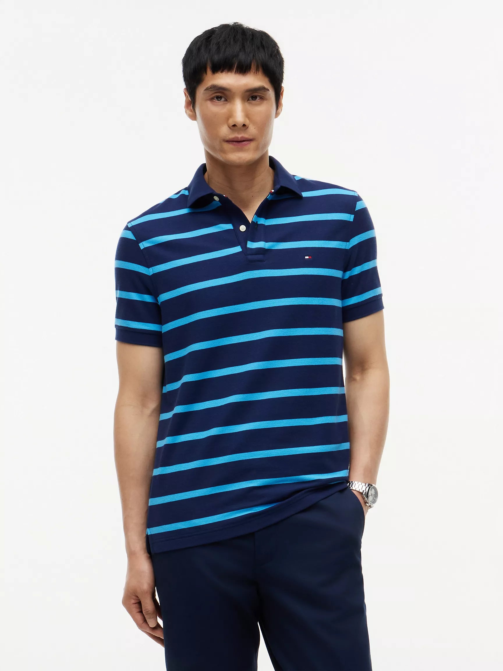 Tommy Hilfiger - Regular Fit Striped Wicking Polo
