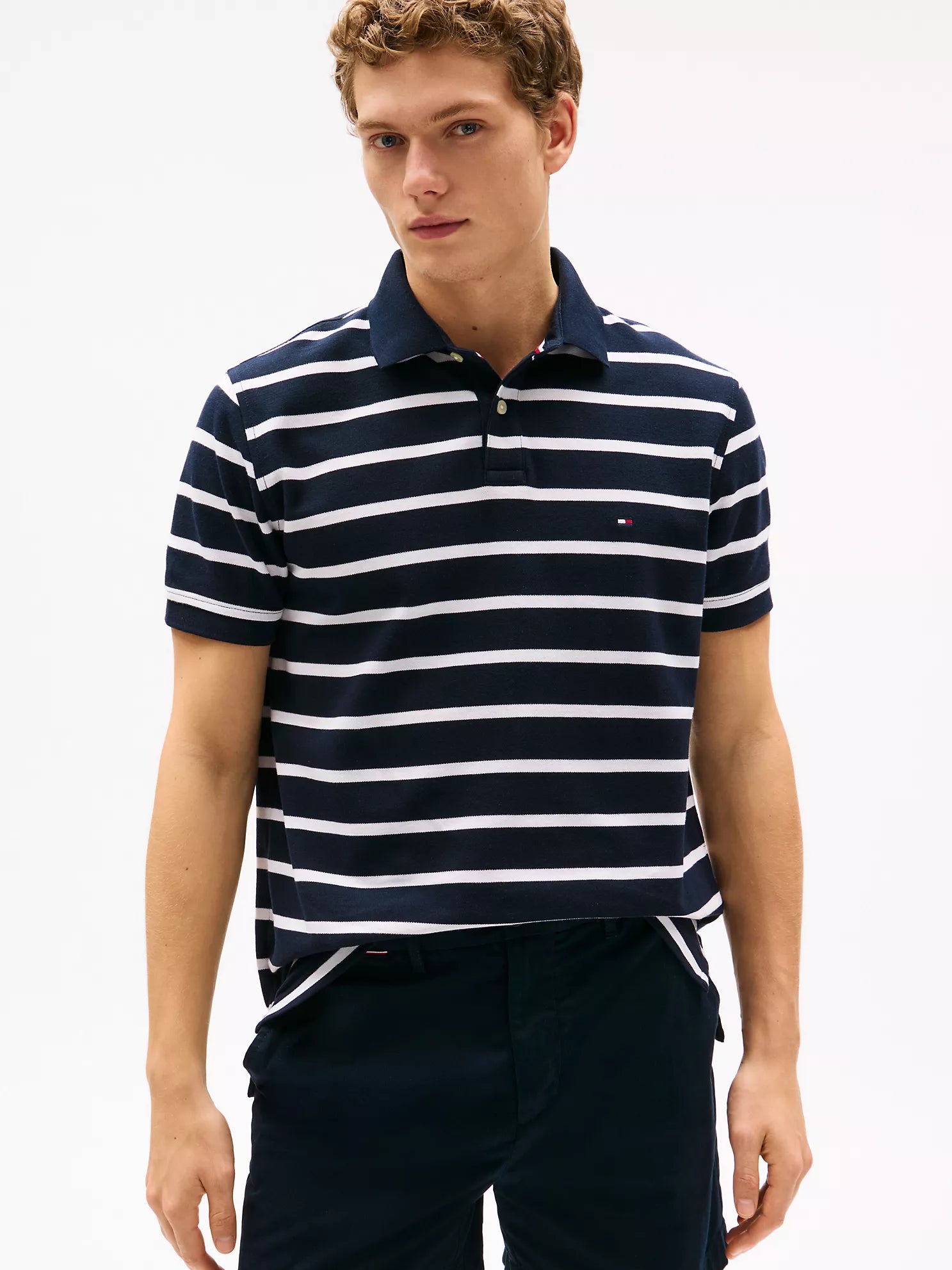 Regular Fit Stripe Wicking Polo