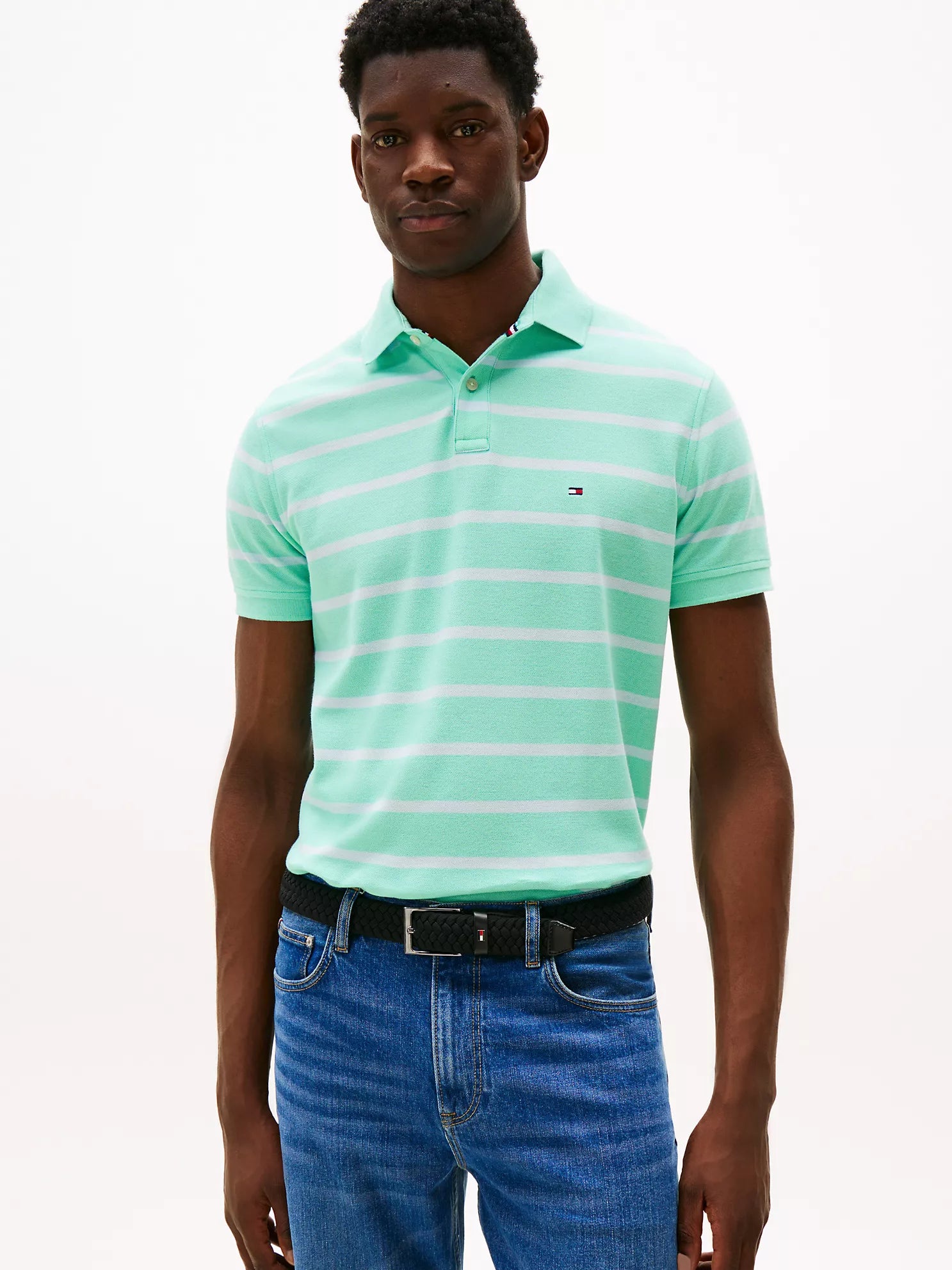 Regular Fit Stripe Wicking Polo