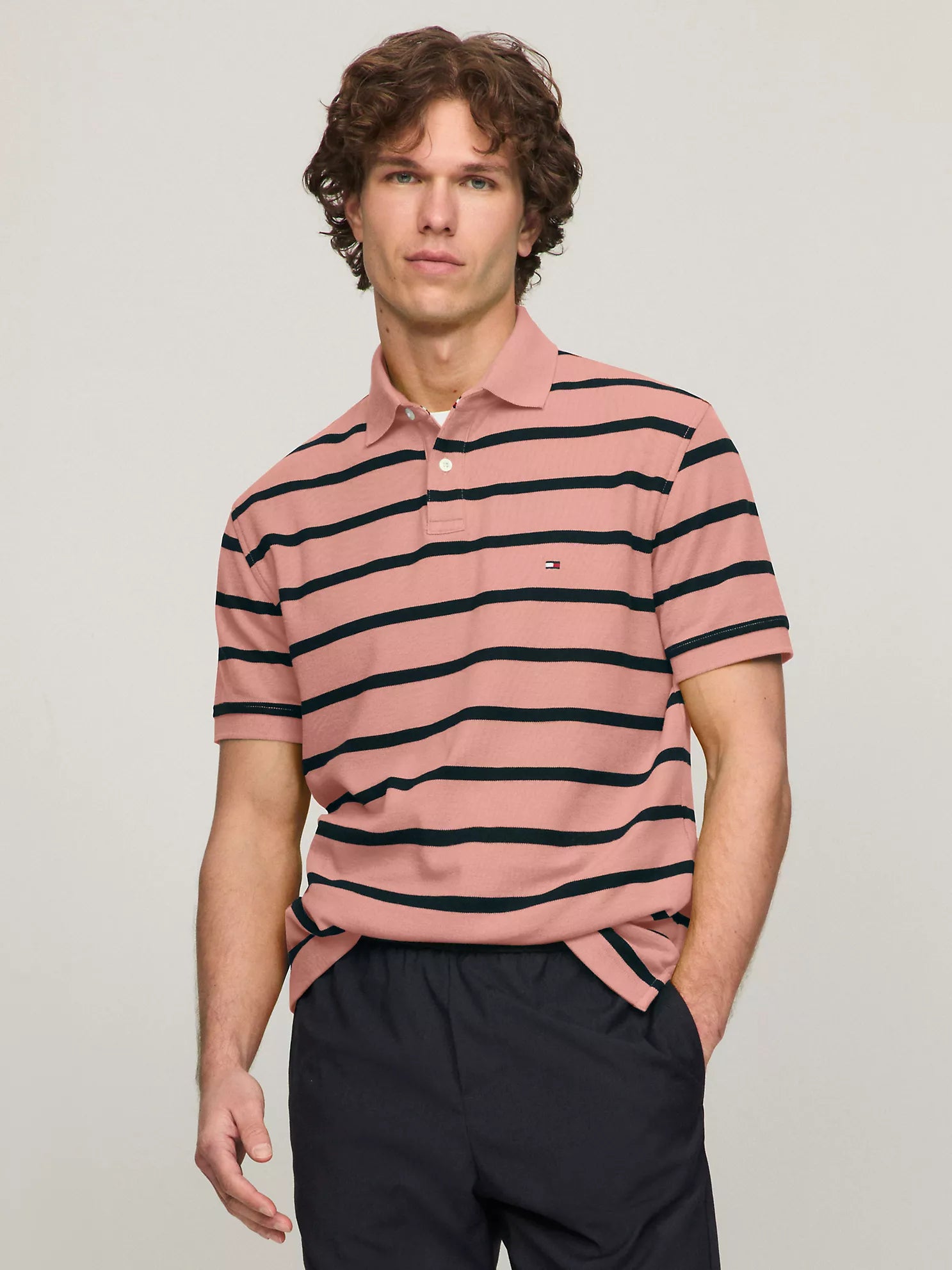 Regular Fit Stripe Wicking Polo