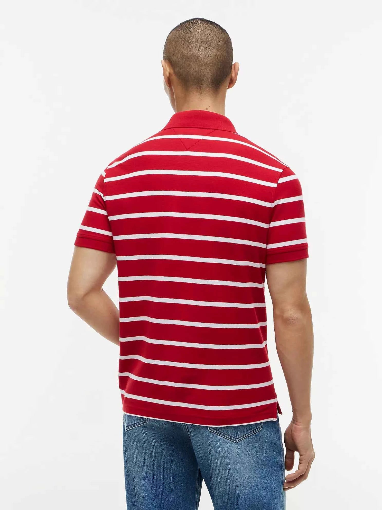Tommy - Regular Fit Striped Wicking Polo