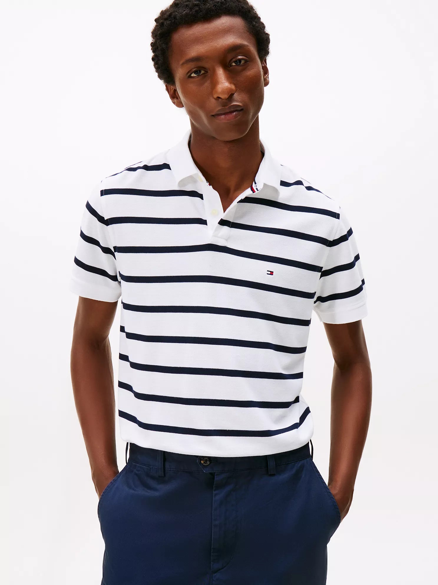 Regular Fit Stripe Wicking Polo