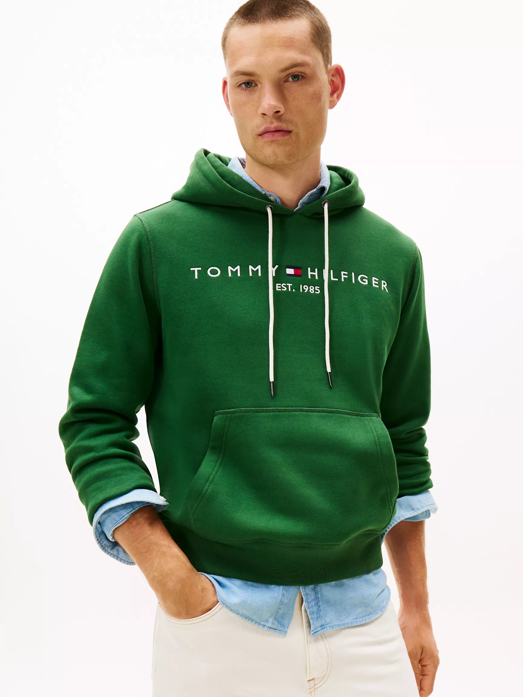 Tommy Hilfiger - Embroidered Tommy Logo Hoodie