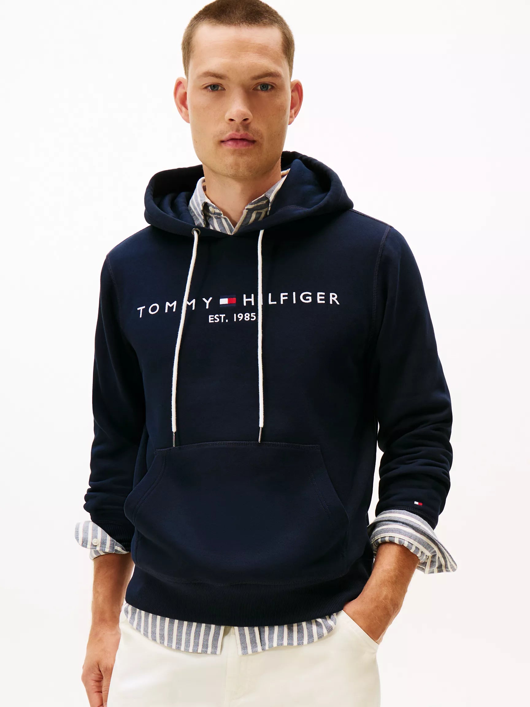 Tommy Hilfiger - Embroidered Tommy Logo Hoodie