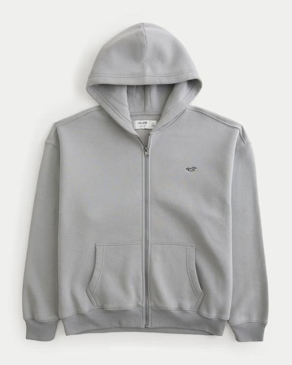 Hollister - Boxy Zip-Up Icon Hoodie