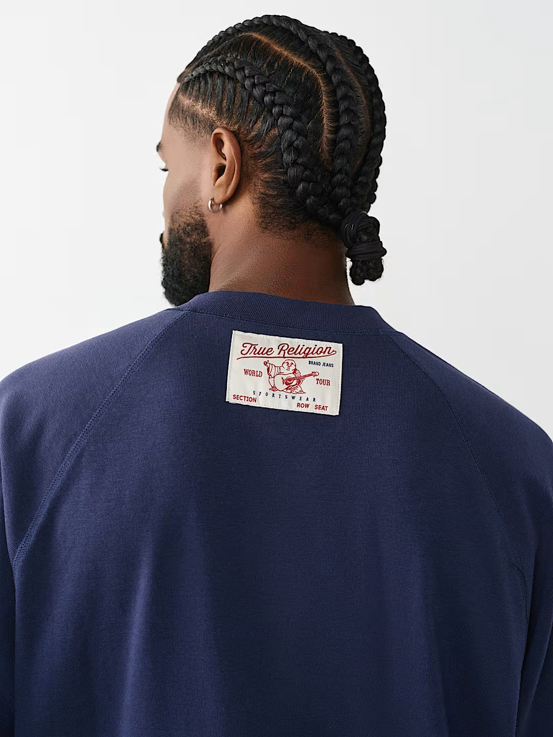True Religion - Raglan Oversized Henley Tee
