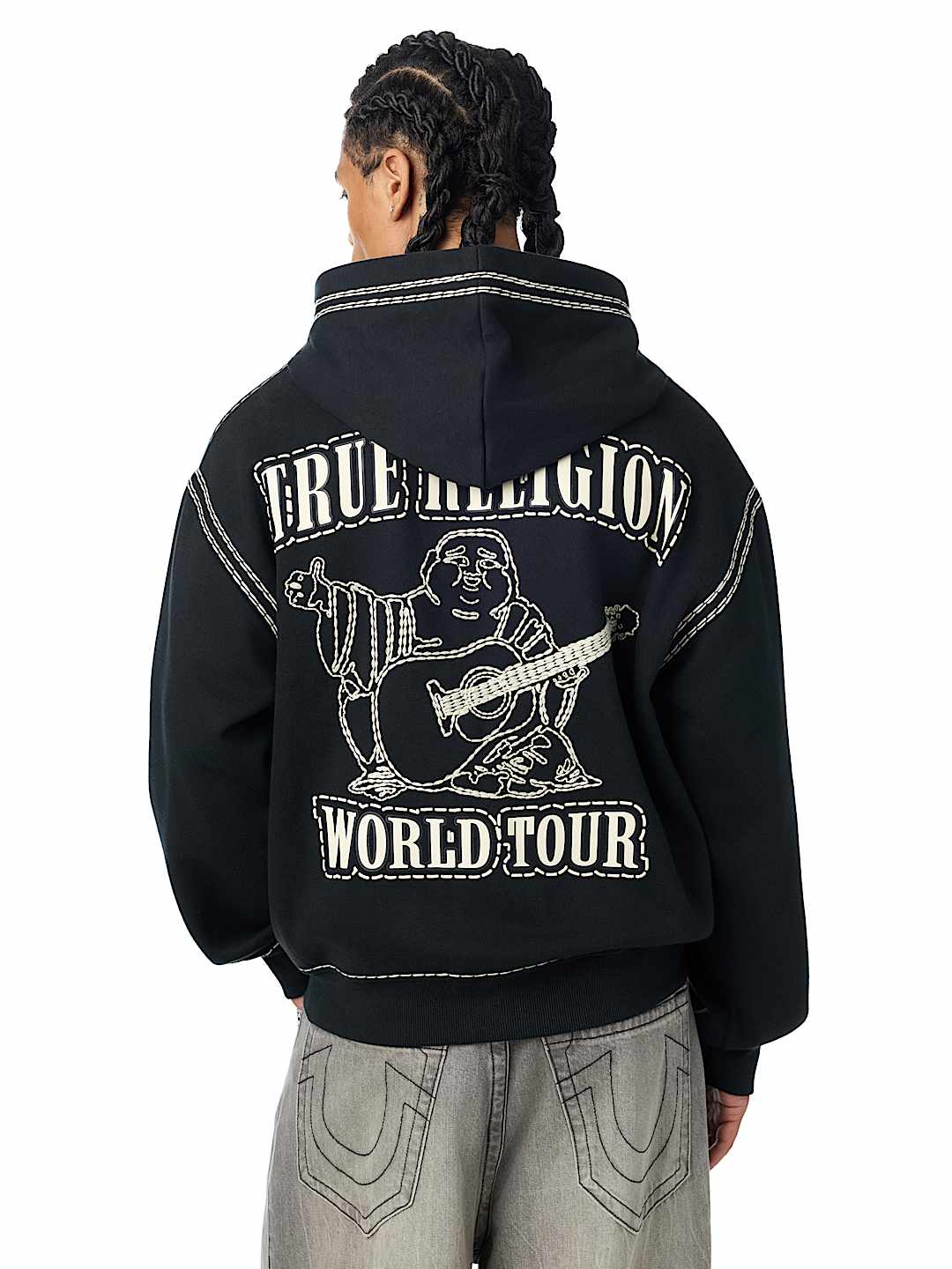 True Religion - Super Qt Boxy Zip Hoodie