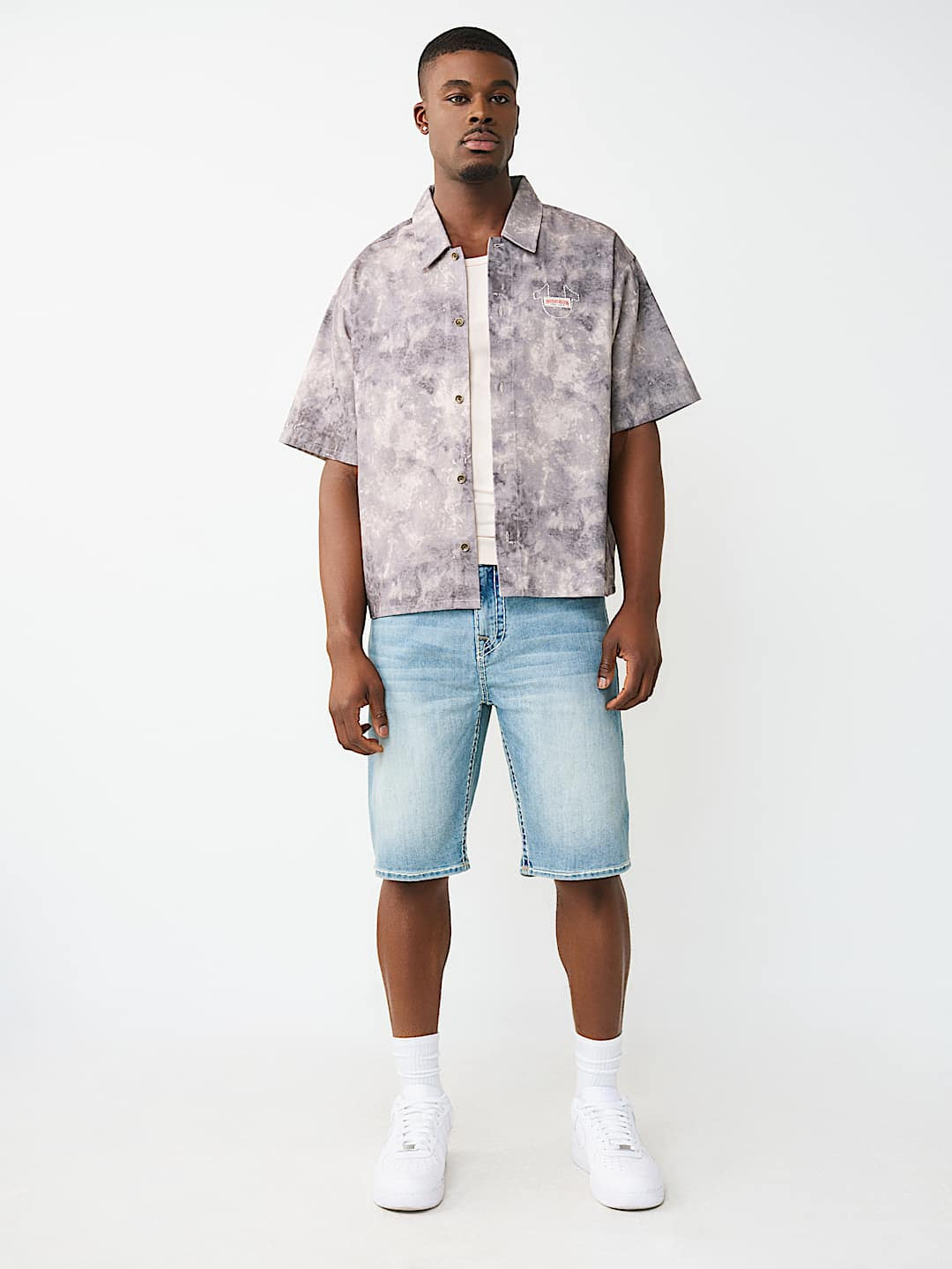 True Religion - Allover Print Boxy Shirt
