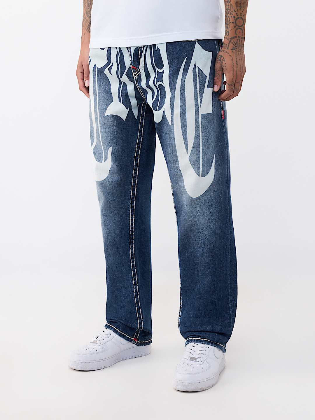True Religion - Bobby Super T Graphic Flap Baggy Jean 32