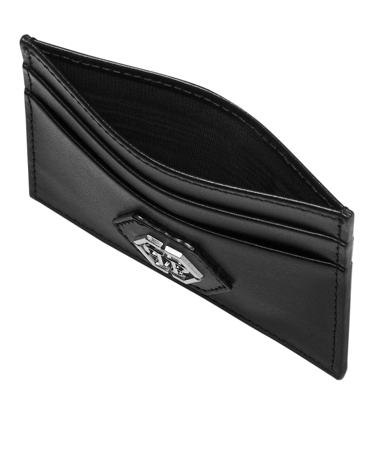PHILIPP PLEIN - Leather Credit Cards Holder Hexagon