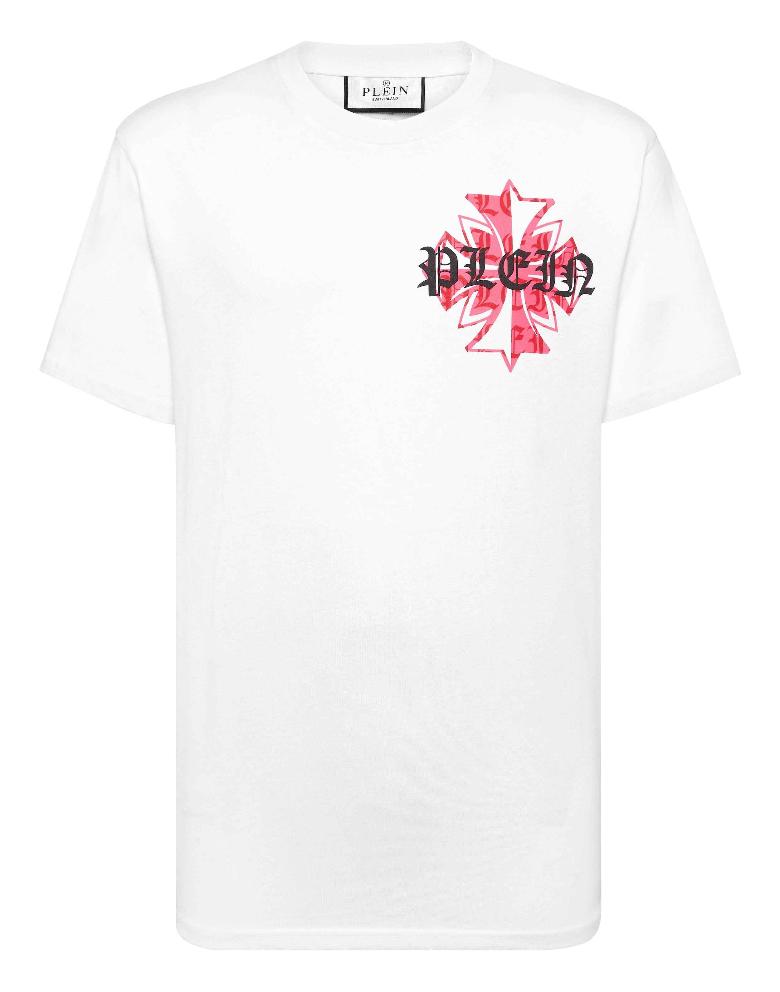 PHILIPP PLEIN - Round Neck T-Shirt Worldwide Puffy Crest