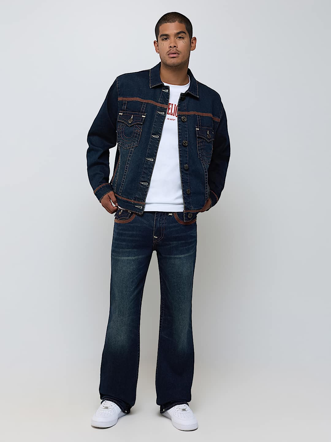 True Religion - Billy Super Flatlock Flap Bootcut Jean 34"