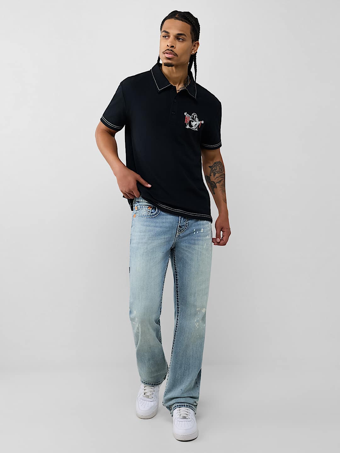 True Religion - Billy Embroidered Super T Bootcut Jean 34"