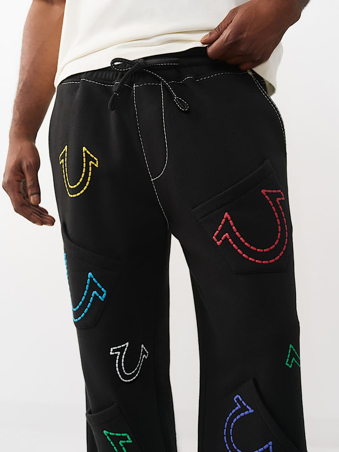 True Religion - Horseshoe Big T Baggy Sweatpant