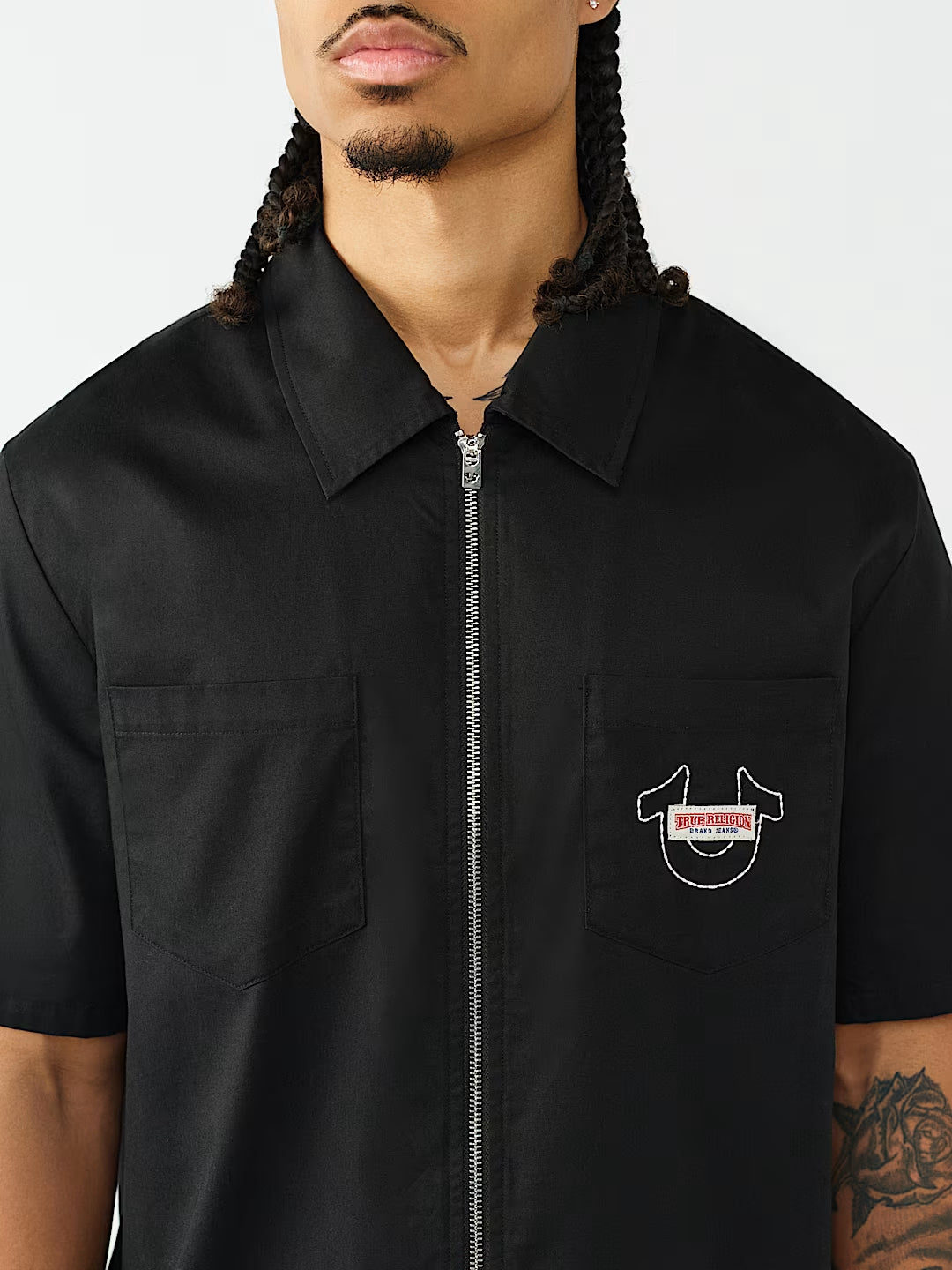 True Religion - Full-Zip Buddha Shirt