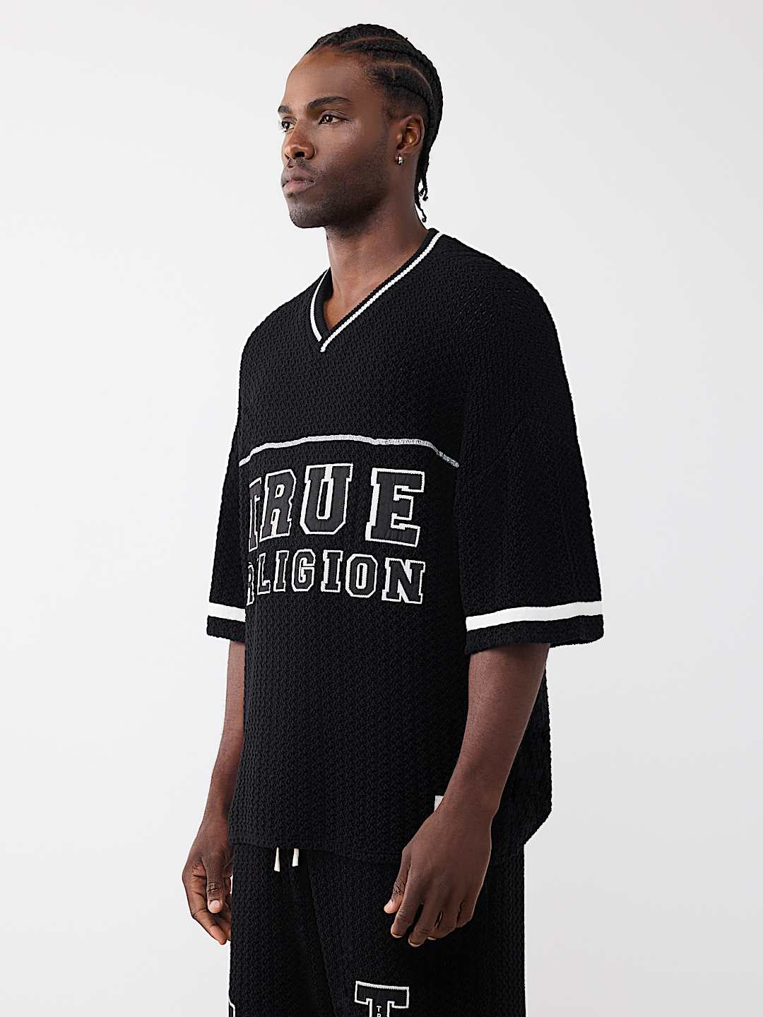 True Religion - Open Knit Oversized Jersey