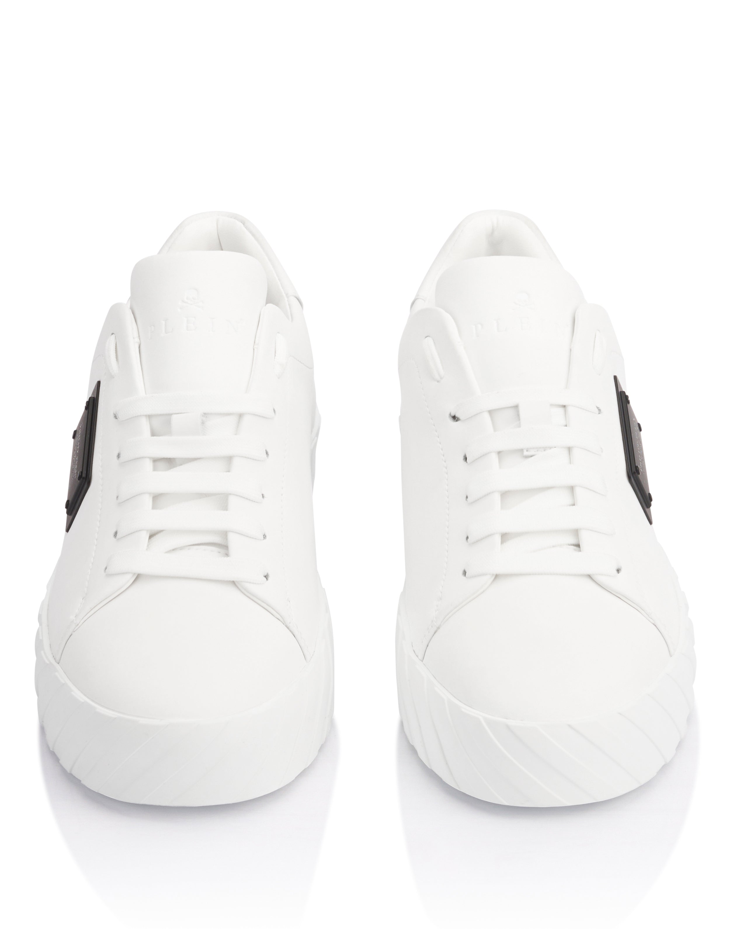 PHILIPP PLEIN - Nappa Leather Low-Top Sneakers Placca
