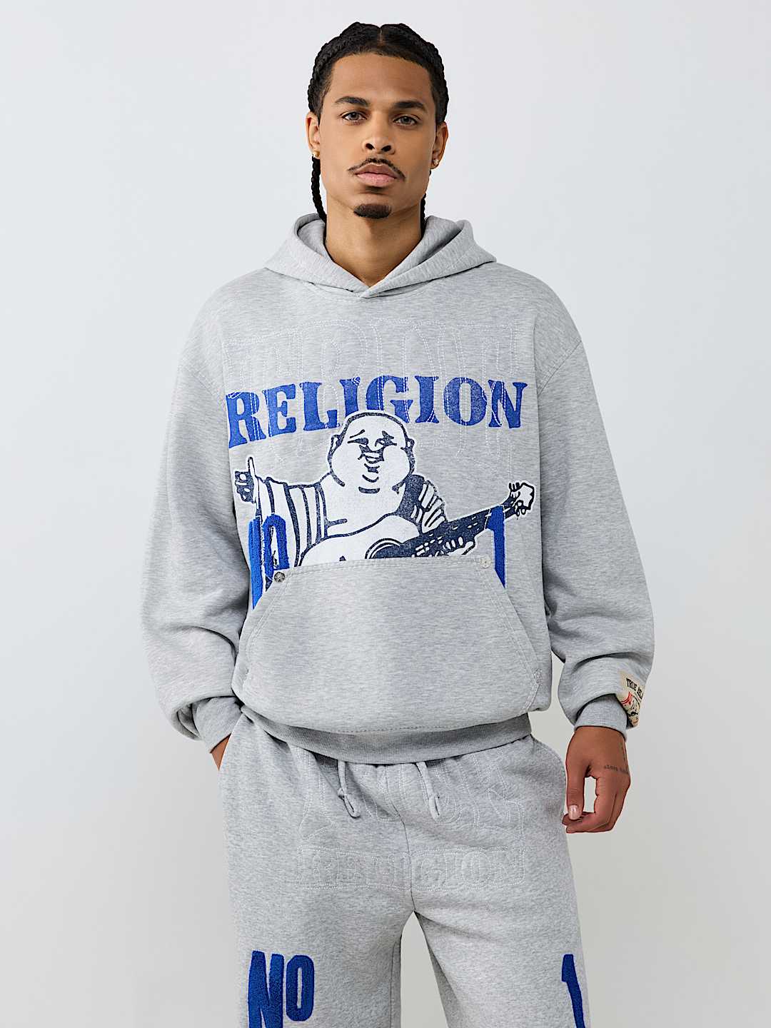True Religion - No. 1 Logo Big T Hoodie