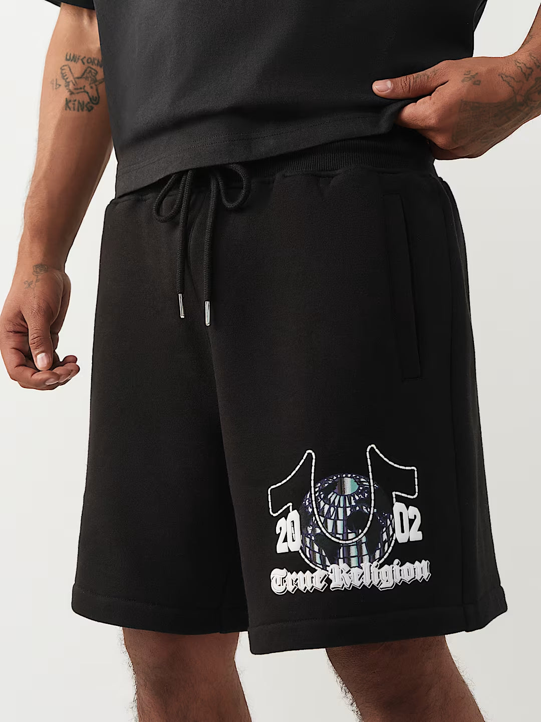 True Religion - Chrome Logo Loose Fleece Short