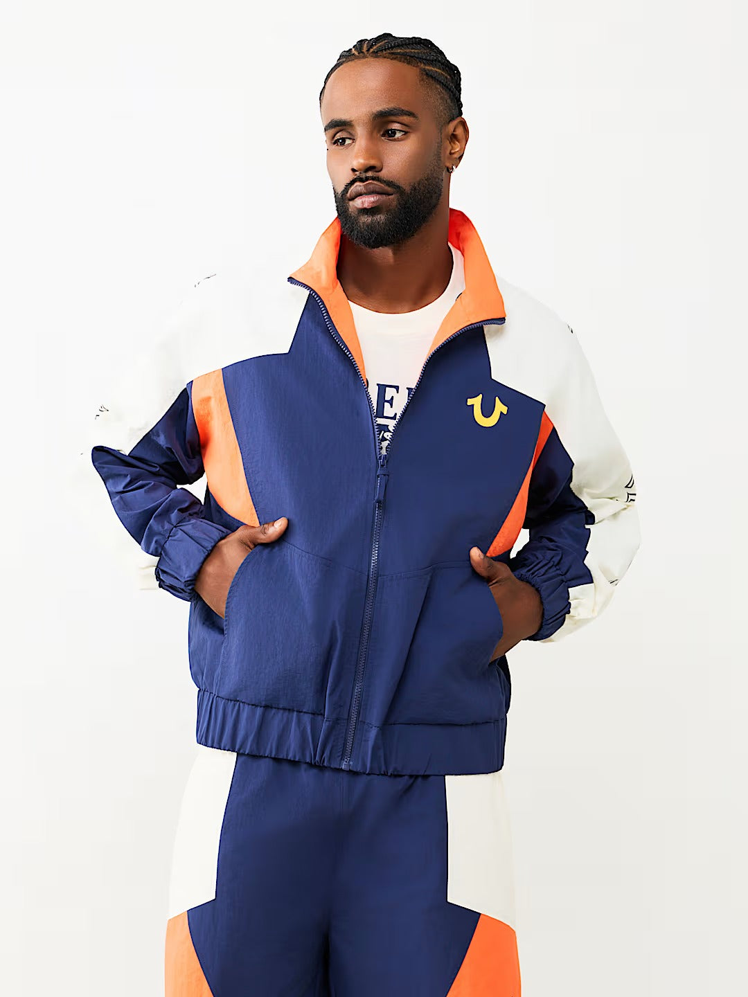 True Religion - Colorblock Nylon Track Jacket