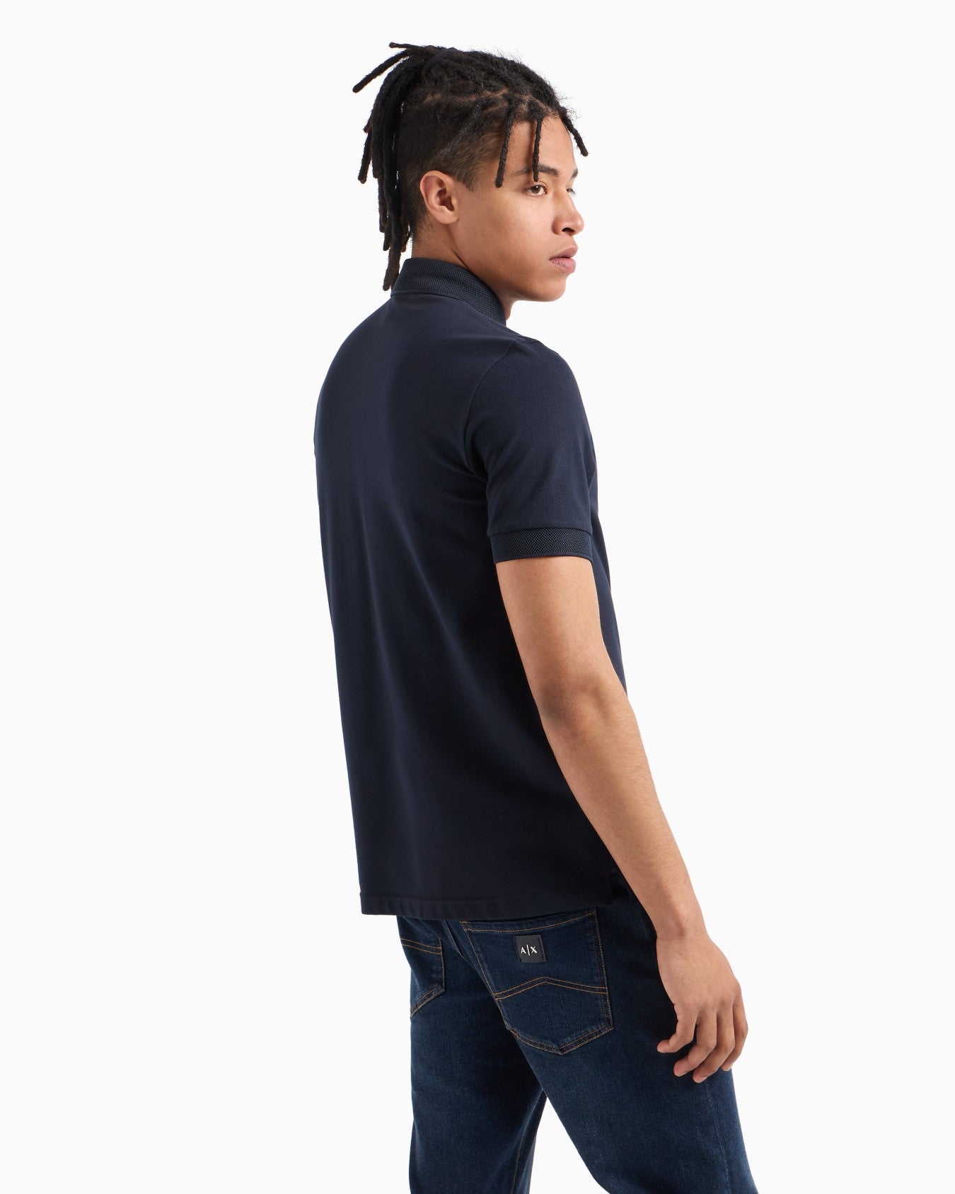 Slim Fit Stretch Cotton Polo With Logo