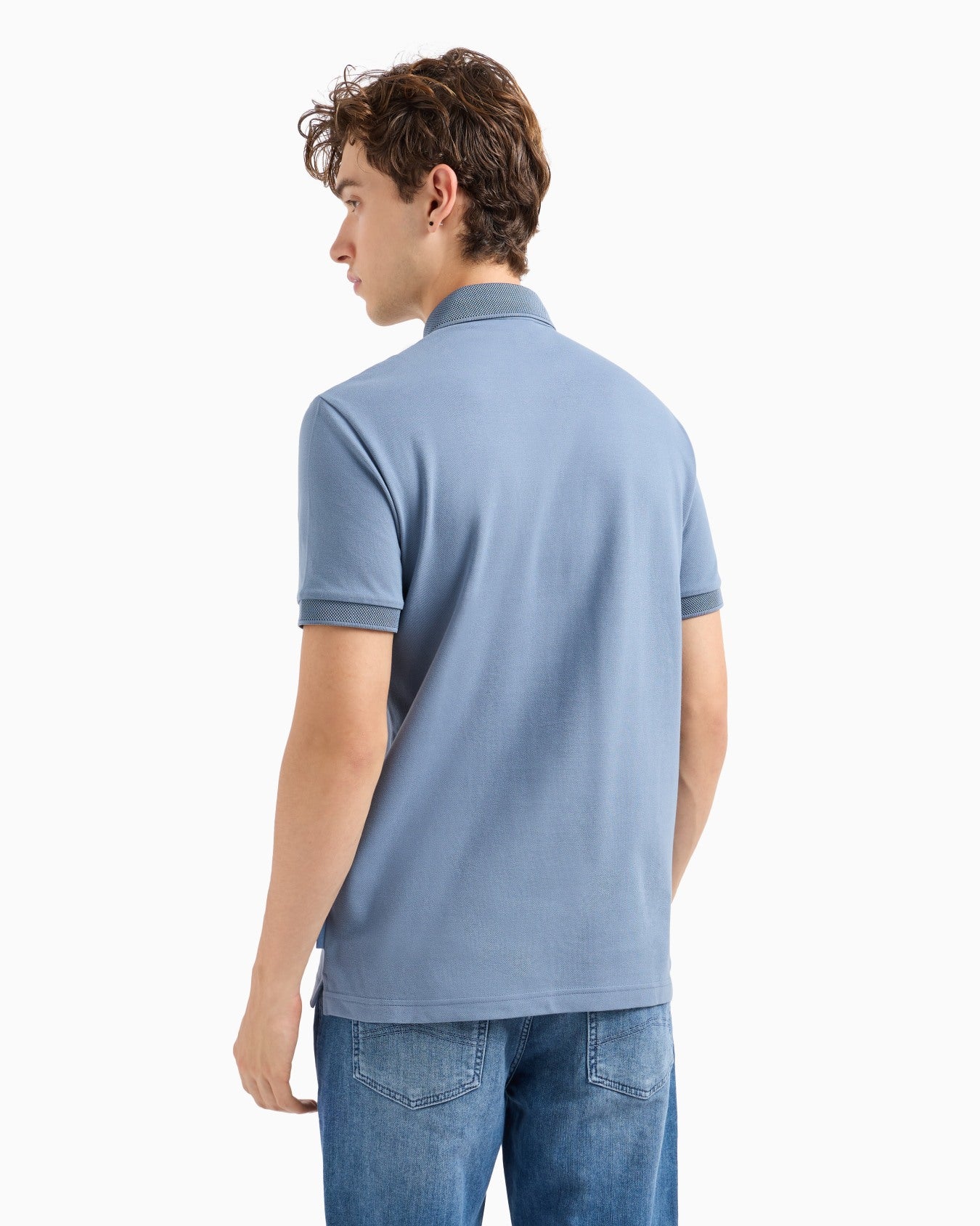 Slim Fit Stretch Cotton Polo With Logo