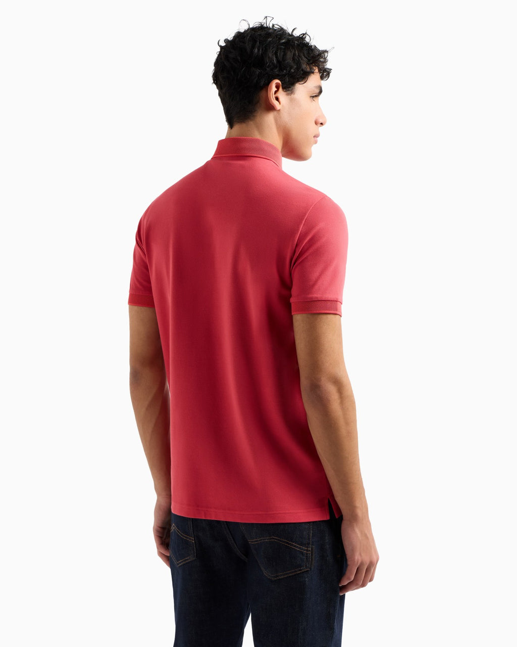 Slim Fit Stretch Cotton Polo With Logo