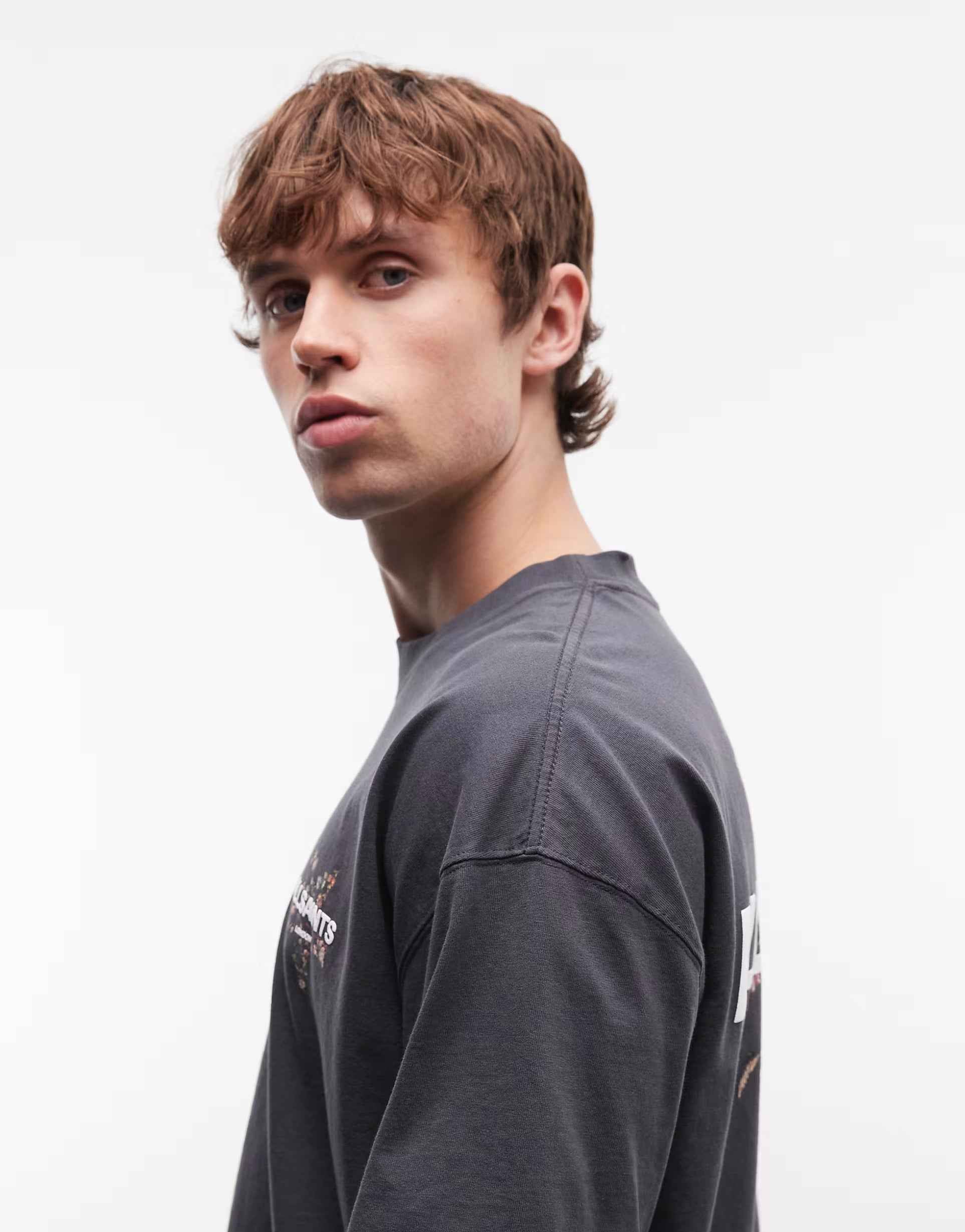 AllSaints - Pentacle short sleeve embroidered graphic logo t-shirt with back print