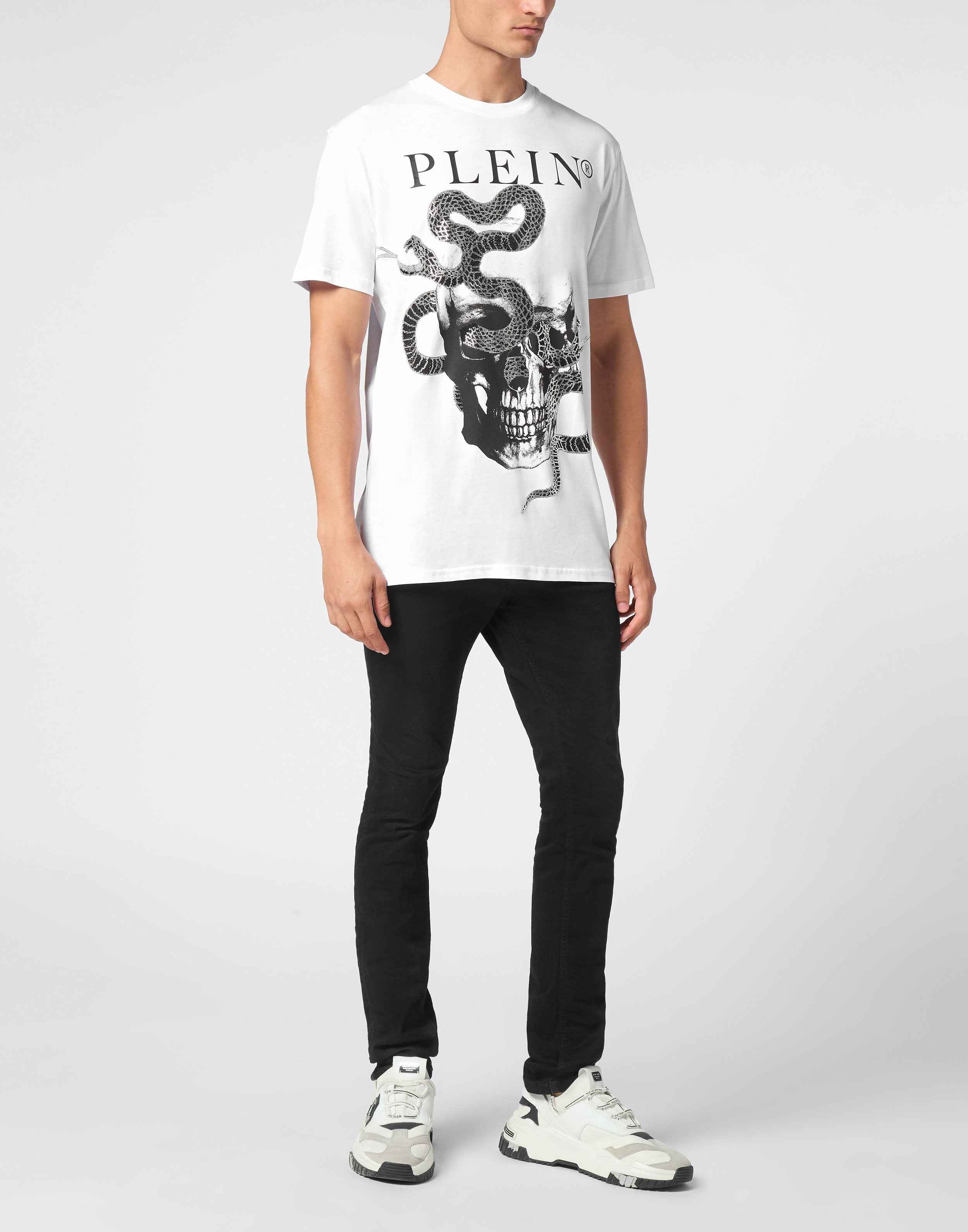 PHILIPP PLEIN - T-shirt Round Neck SS Stones Snake
