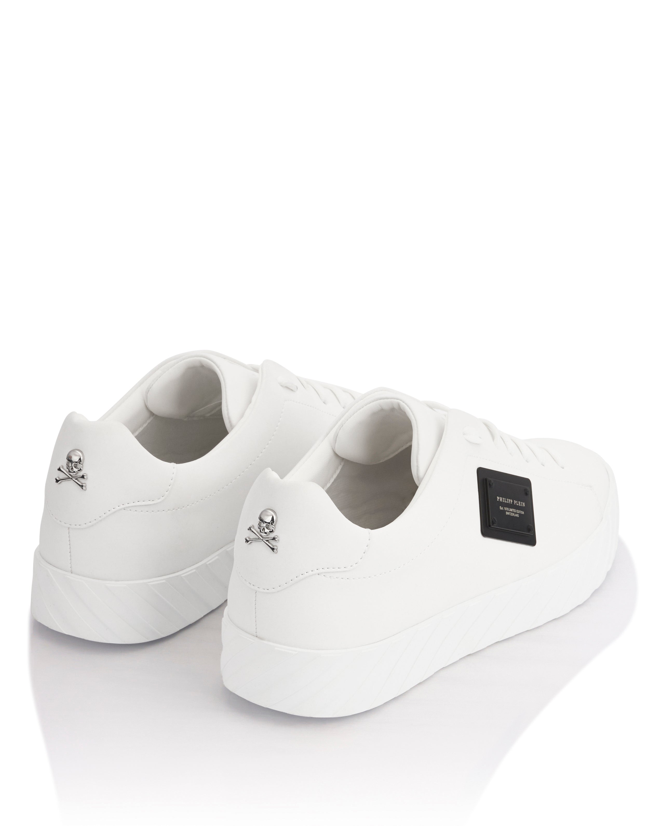 PHILIPP PLEIN - Nappa Leather Low-Top Sneakers Placca