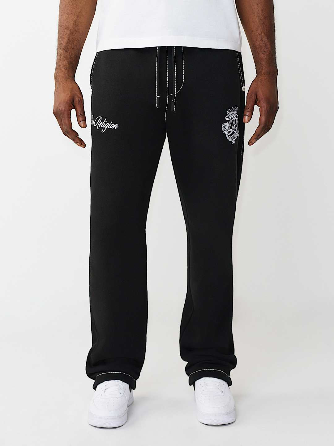 True Religion - Logo Crest Big T Baggy Sweatpant