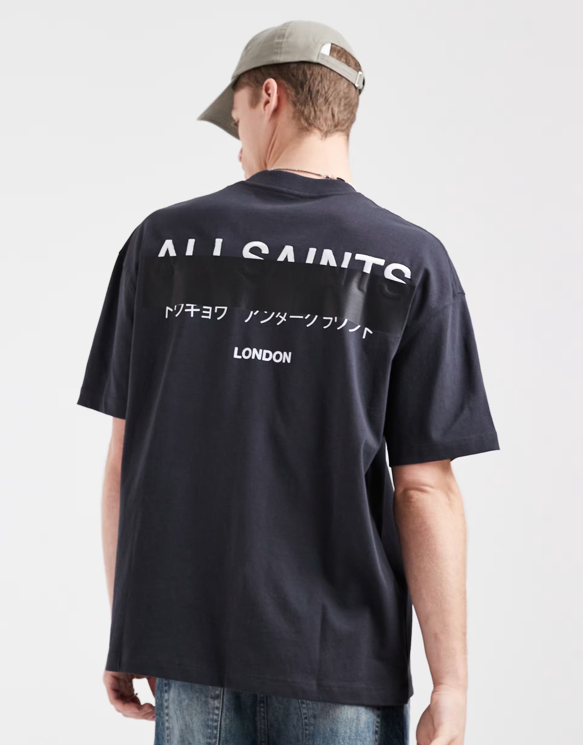AllSaints - Redact Oversized Embroidered Logo T-shirt