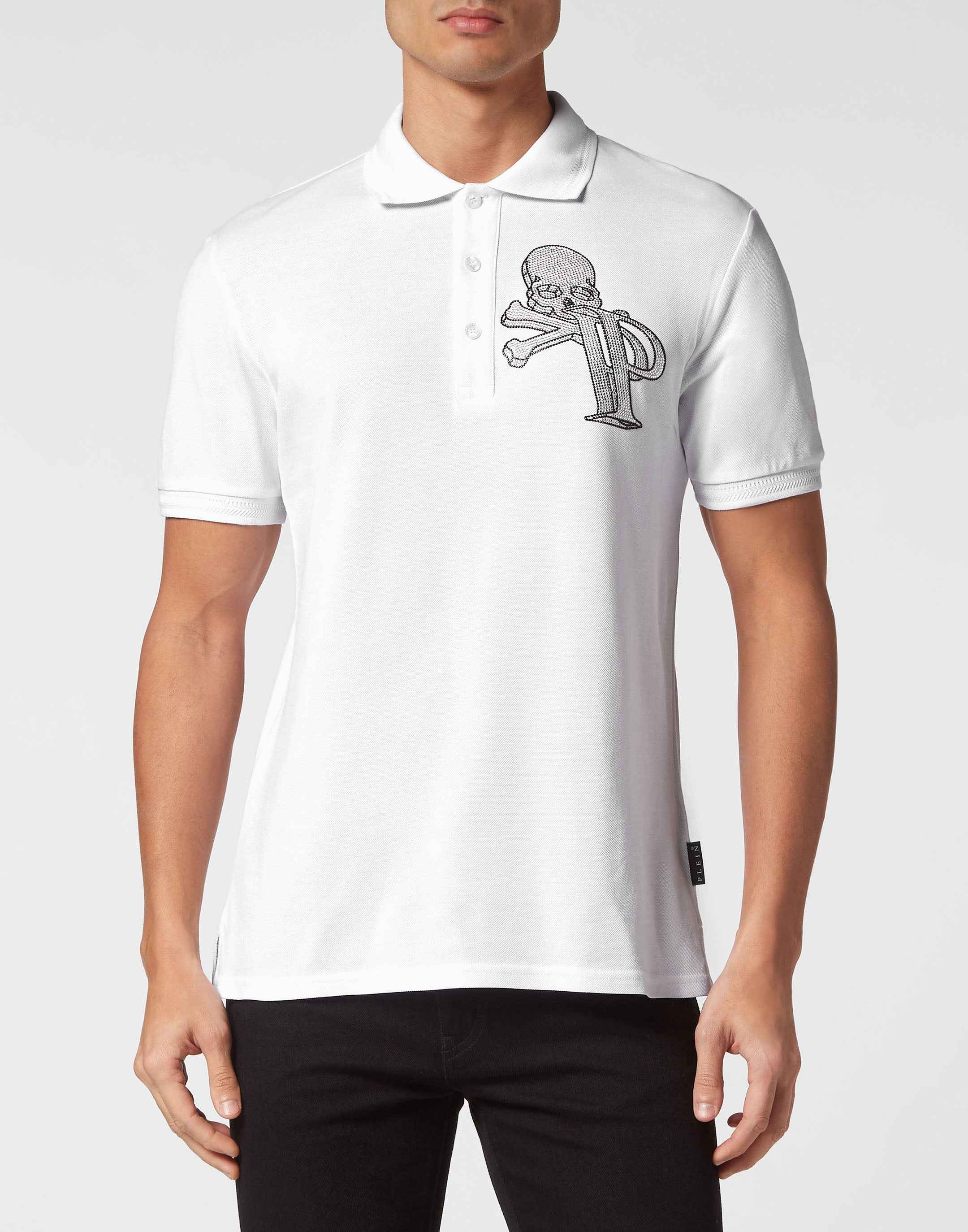 PHILIPP PLEIN - Piquet Polo with crystals Wire Frame