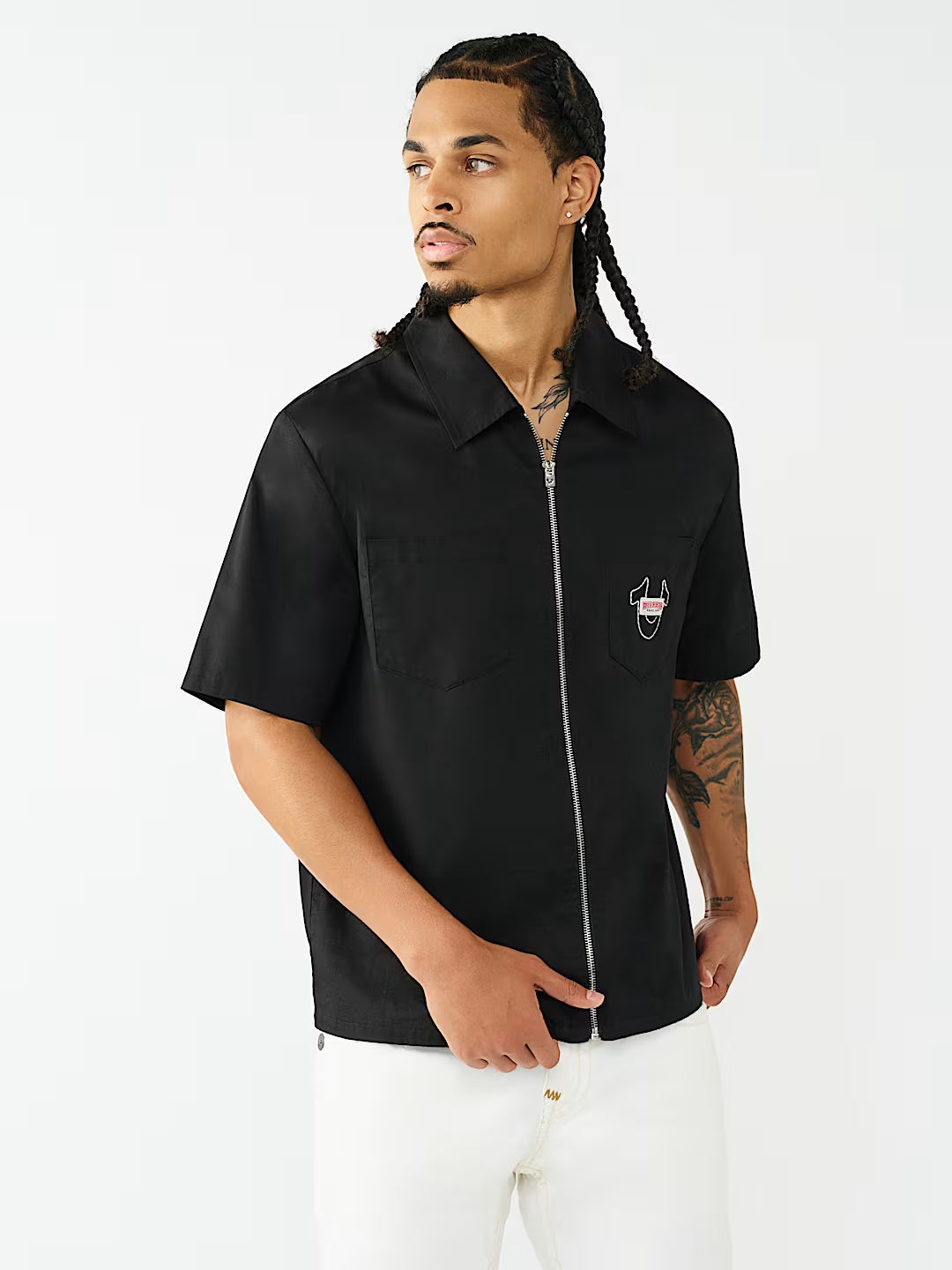 True Religion - Full-Zip Buddha Shirt