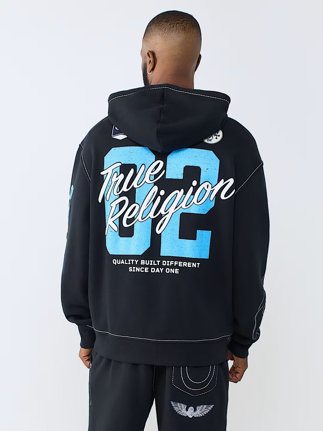 True Religion - Stay True Logo Big T Zip Hoodie