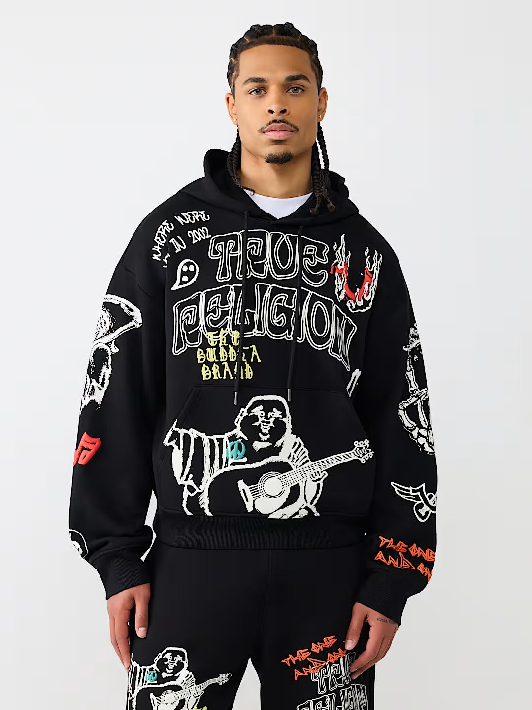 True Religion - Sketched Logo Boxy Hoodie