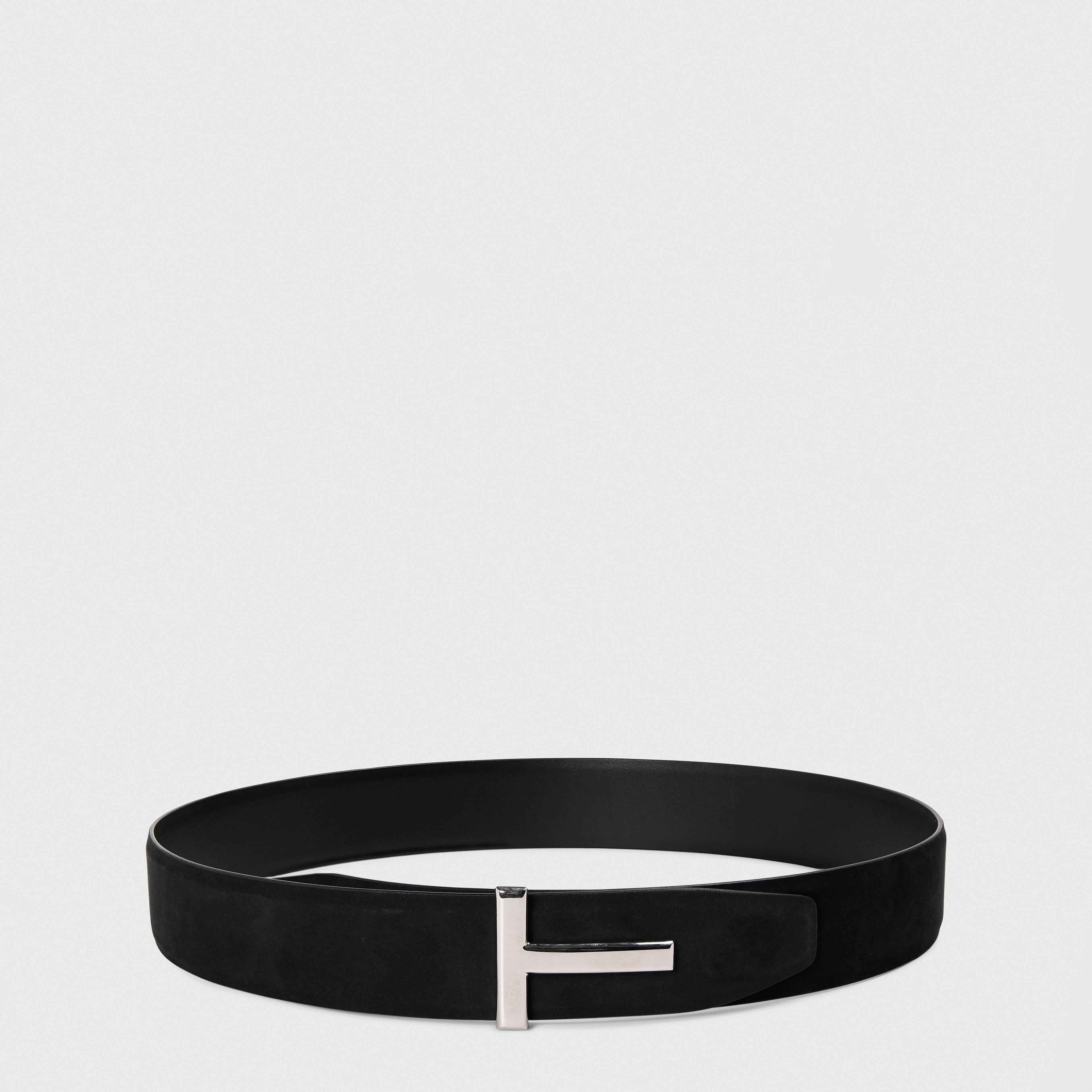 Tom Ford - Men's Metal T Buckle Leather Belt