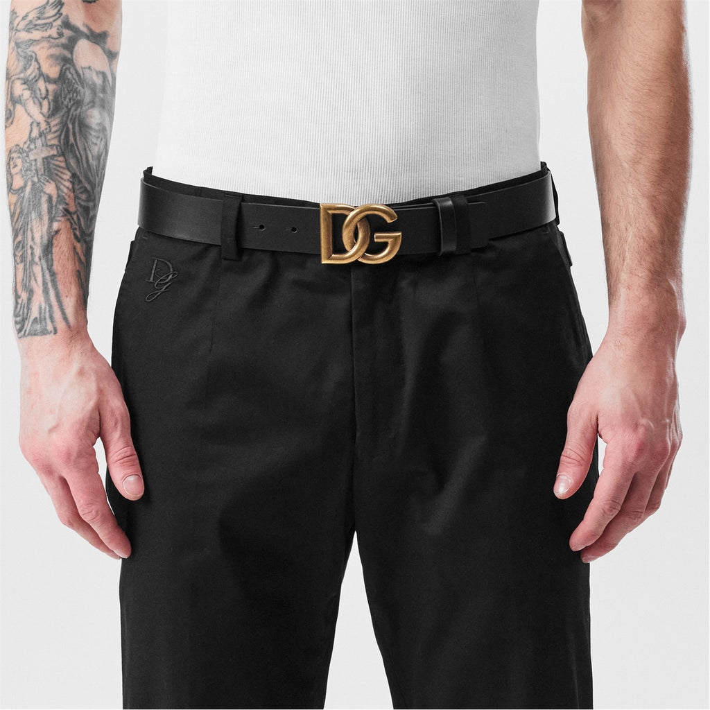 DOLCE AND GABBANA - Men's Plain Interlock Belt, 35m