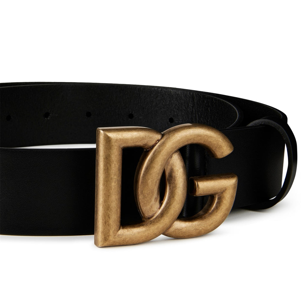 DOLCE AND GABBANA - Men's Plain Interlock Belt, 35m