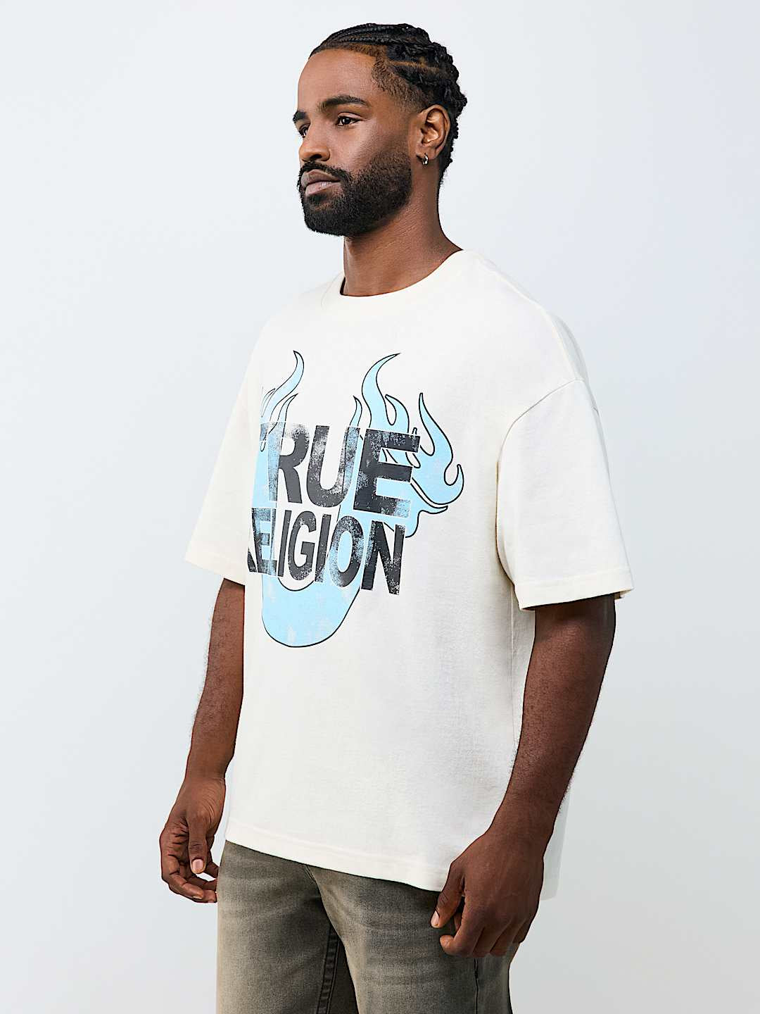 True Religion - Logo Tour Heavyweight Oversized Tee