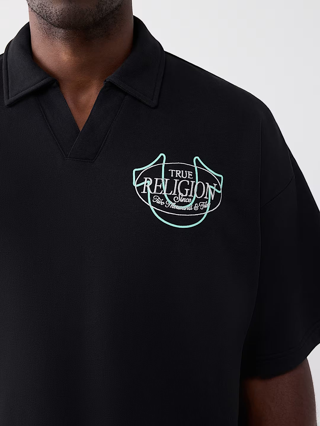 True Religion - Tiger Logo Oversized Polo Shirt
