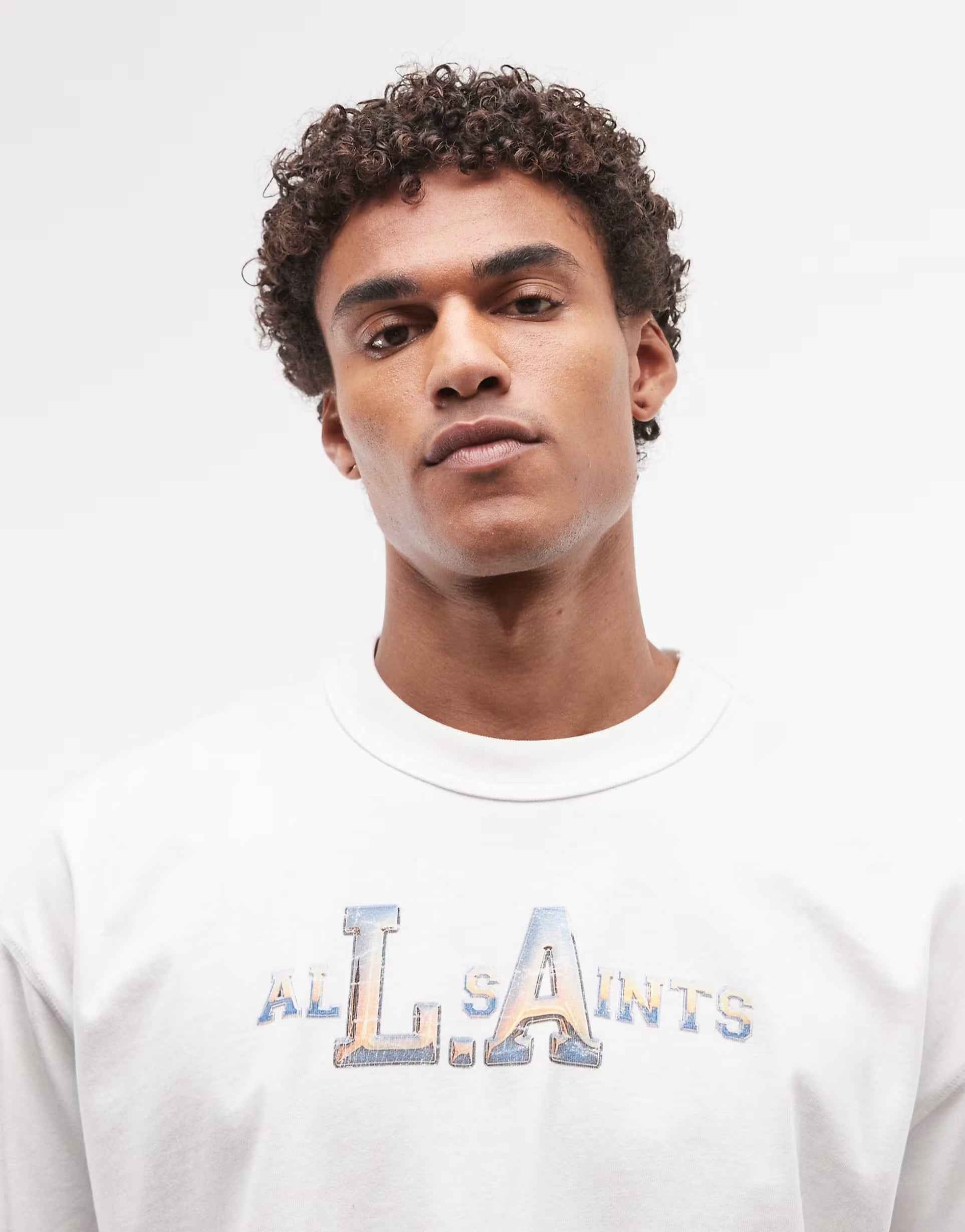 AllSaints - Angelino short sleeve graphic logo t-shirt